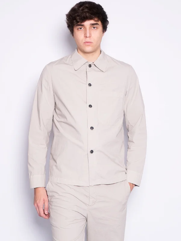 Overshirt in Cotone Popeline Cedrone Sasso