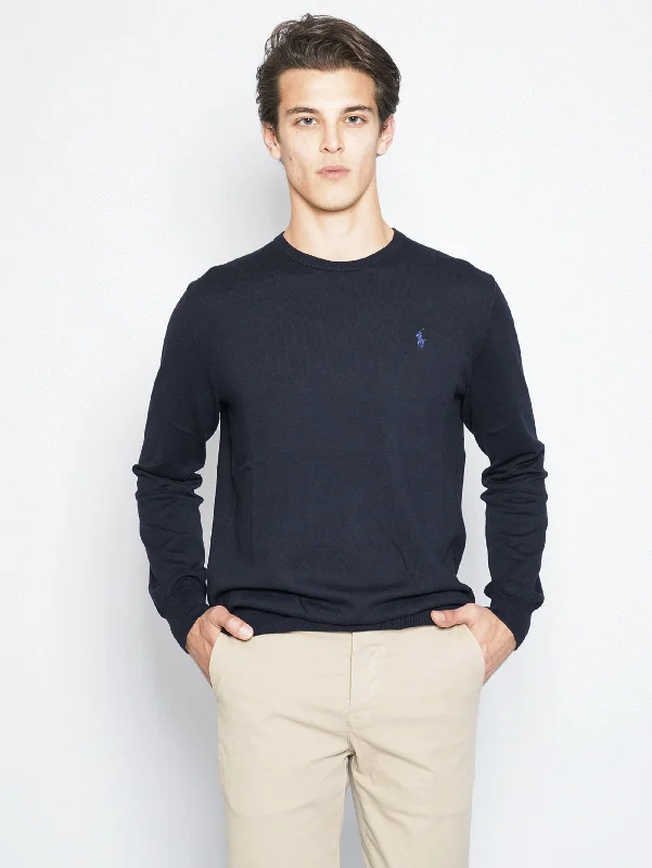 Maglia in cotone Slim-Fit Navy