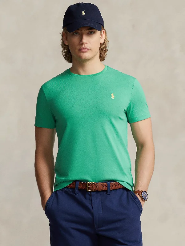 T-shirt Girocollo Custom Slim Fit Verde