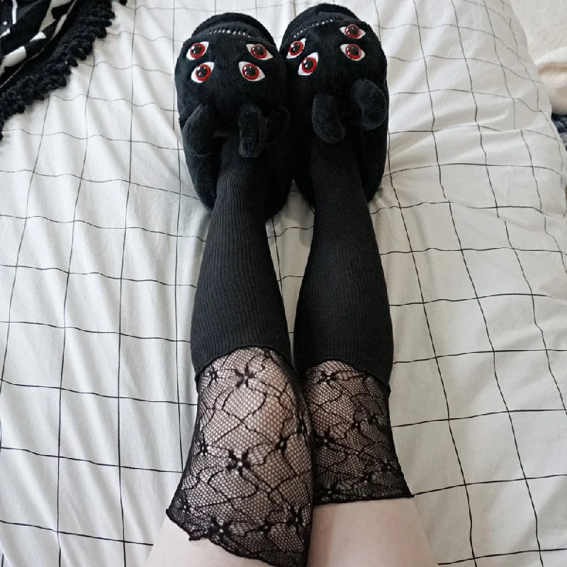 Women's Punk Lace Splice Knee Socks